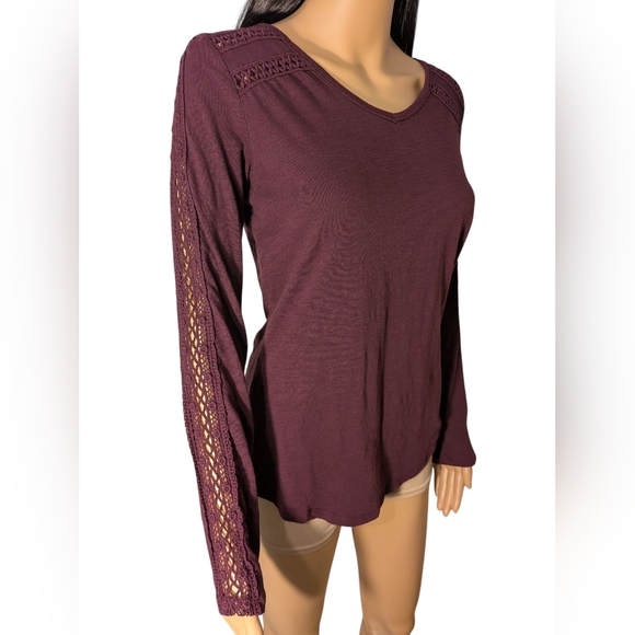 Maurice's Deep Purple Shirt With Crochet Details - Picture 2 of 13